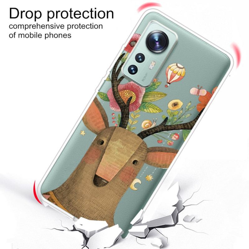 Coque Xiaomi 12 Pro Silicone Cerf Tribal