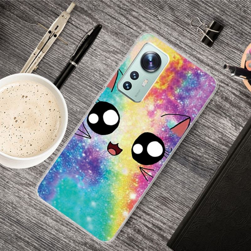 Coque Xiaomi 12 Pro Silicone Chat Déco