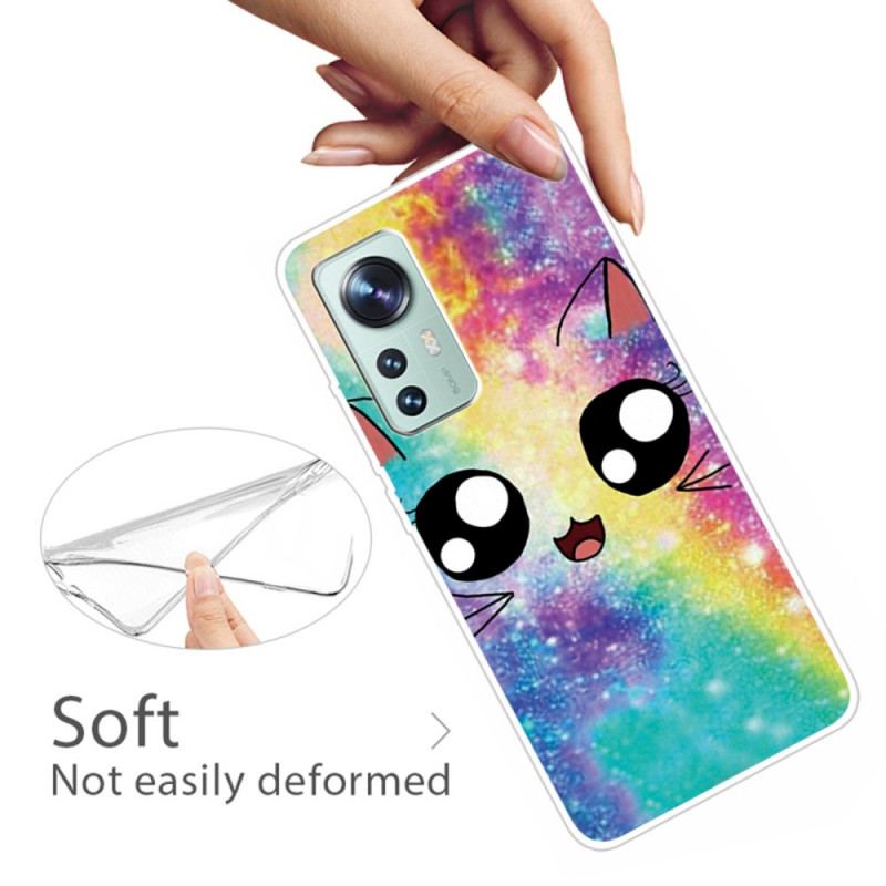 Coque Xiaomi 12 Pro Silicone Chat Déco