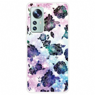 Coque Xiaomi 12 Pro Silicone Déclinaison Florale