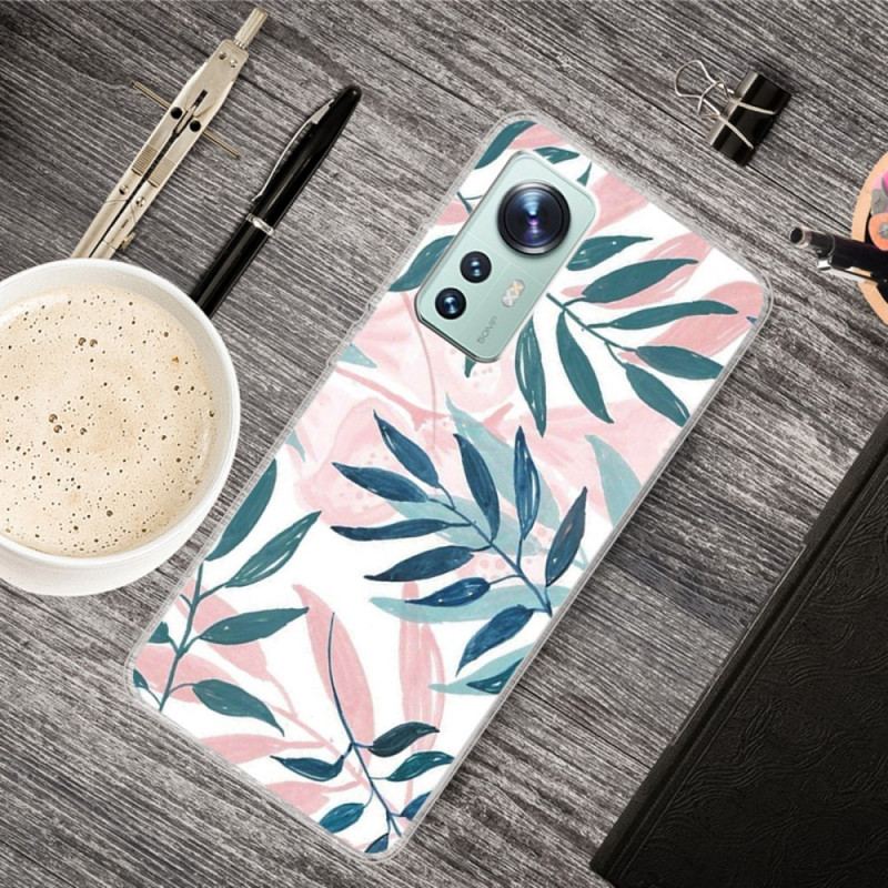 Coque Xiaomi 12 Pro Silicone Feuilles