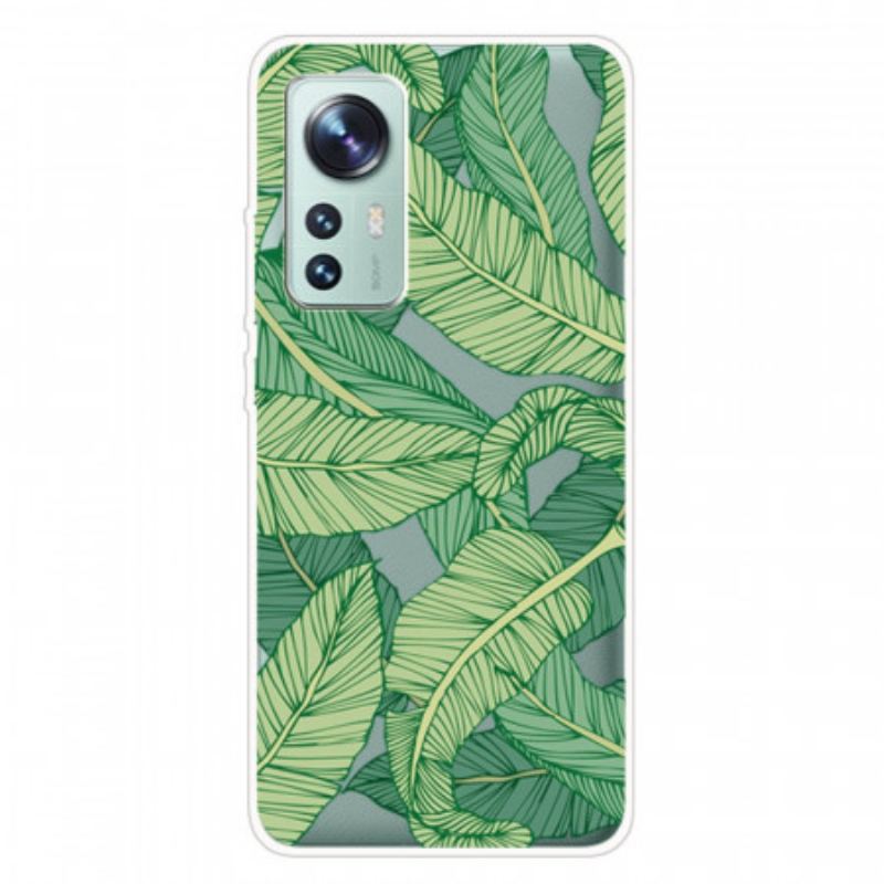 Coque Xiaomi 12 Pro Silicone Feuilles