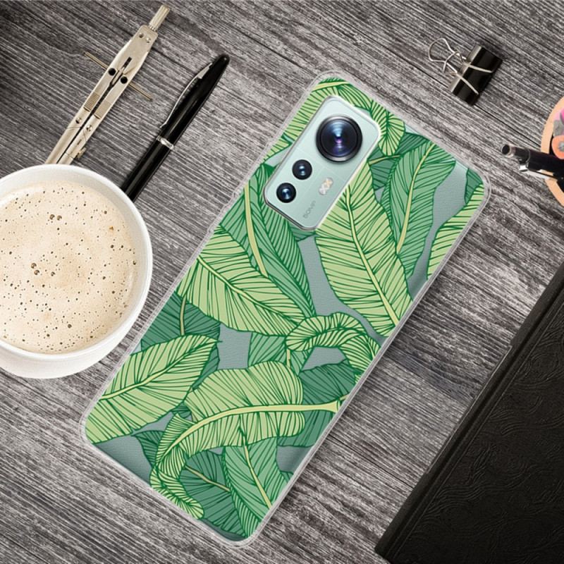 Coque Xiaomi 12 Pro Silicone Feuilles