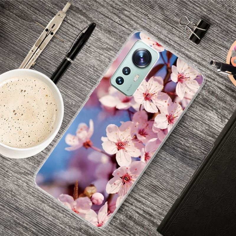 Coque Xiaomi 12 Pro Silicone Florale