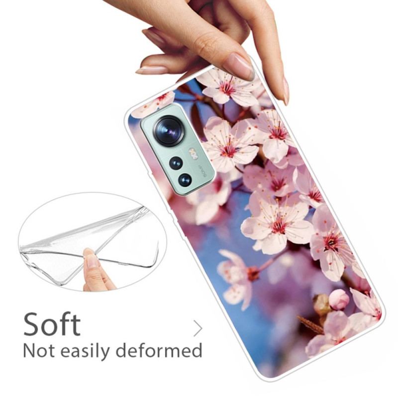 Coque Xiaomi 12 Pro Silicone Florale