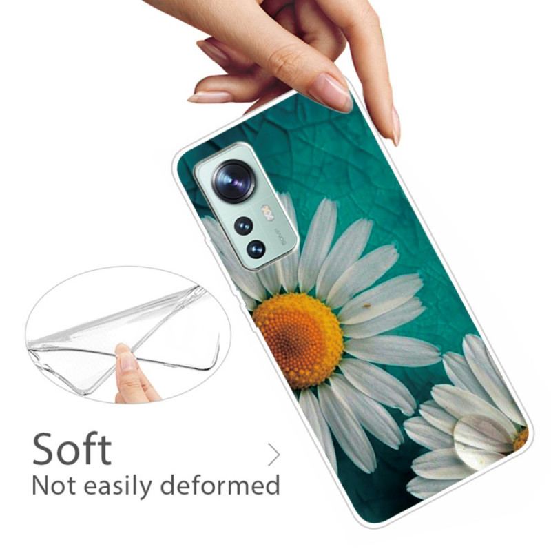 Coque Xiaomi 12 Pro Silicone Florale