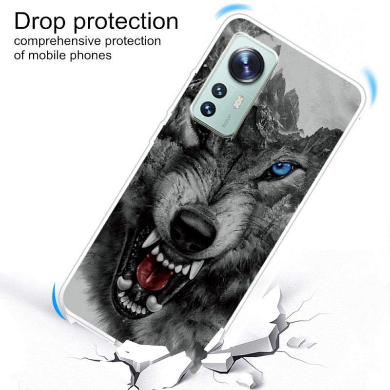 Coque Xiaomi 12 Pro Silicone Loup