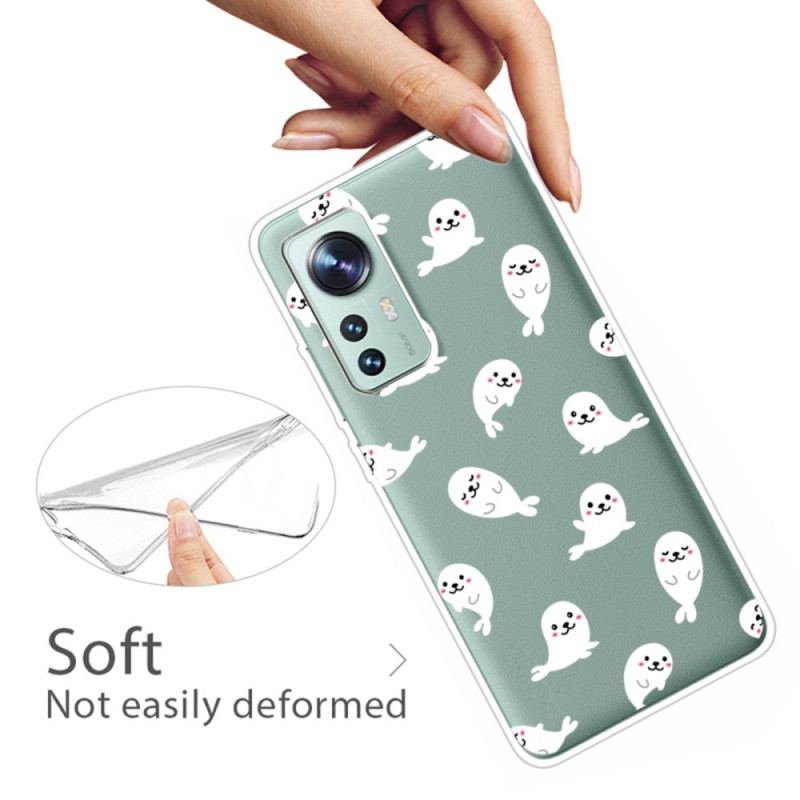 Coque Xiaomi 12 Pro Silicone Loups des Mers