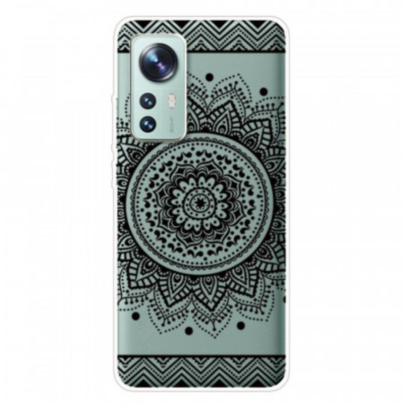 Coque Xiaomi 12 Pro Silicone Mandala Noir