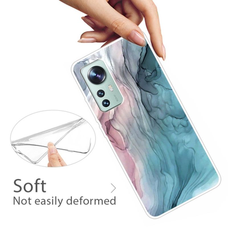 Coque Xiaomi 12 Pro Silicone Marbre Aquarelle