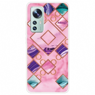 Coque Xiaomi 12 Pro Silicone Marbre Coloré