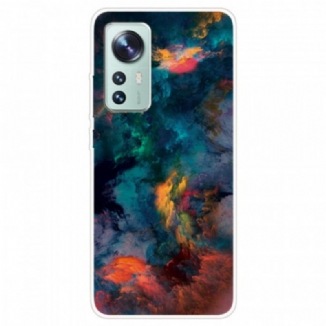 Coque Xiaomi 12 Pro Silicone Nuage Coloré