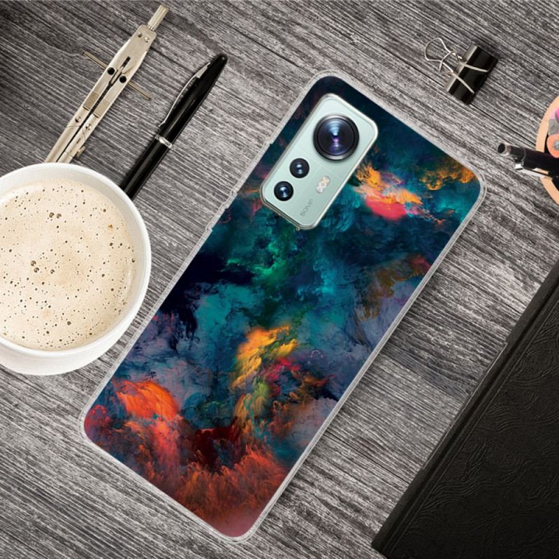 Coque Xiaomi 12 Pro Silicone Nuage Coloré