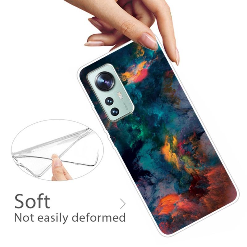 Coque Xiaomi 12 Pro Silicone Nuage Coloré