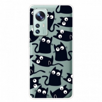 Coque Xiaomi 12 Pro Silicone Petits Chats