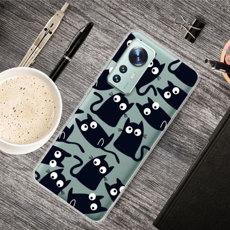 Coque Xiaomi 12 Pro Silicone Petits Chats