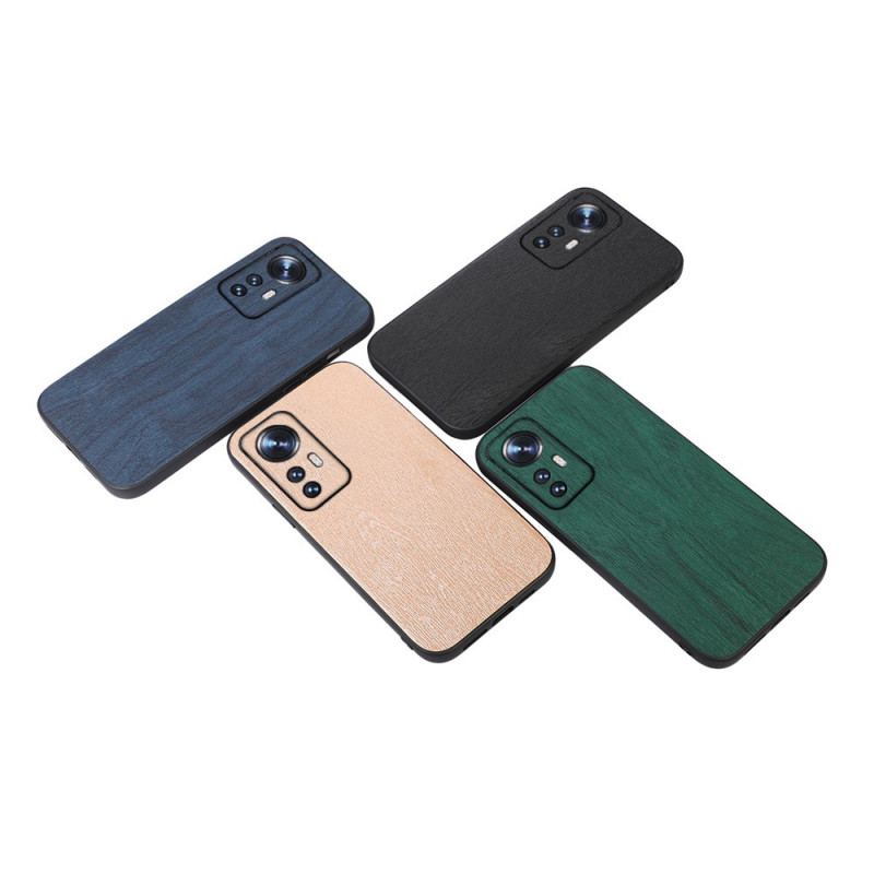 Coque Xiaomi 12 Pro Style Cuir Effet Bois