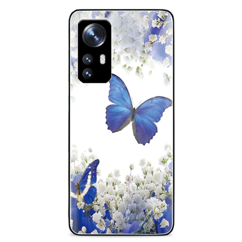 Coque Xiaomi 12 Pro Verre Trempé Papillons Royaux