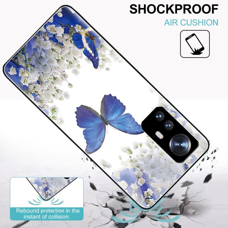 Coque Xiaomi 12 Pro Verre Trempé Papillons Royaux