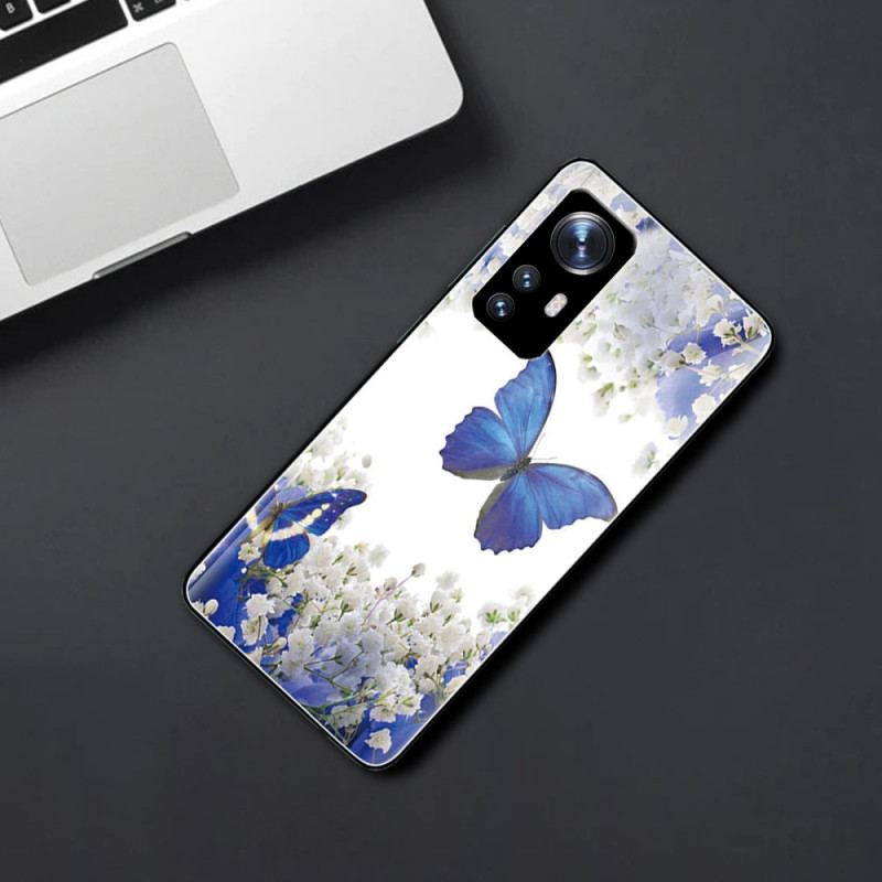 Coque Xiaomi 12 Pro Verre Trempé Papillons Royaux