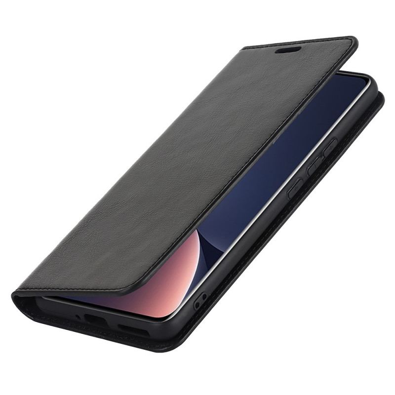 Flip Cover Xiaomi 12 Pro Cuir Véritable