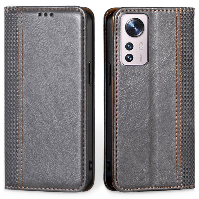 Flip Cover Xiaomi 12 Pro Effet Cuir Vintage