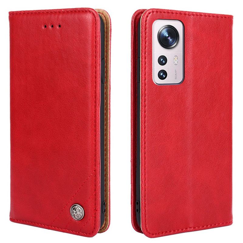 Flip Cover Xiaomi 12 Pro Style Cuir Rivet