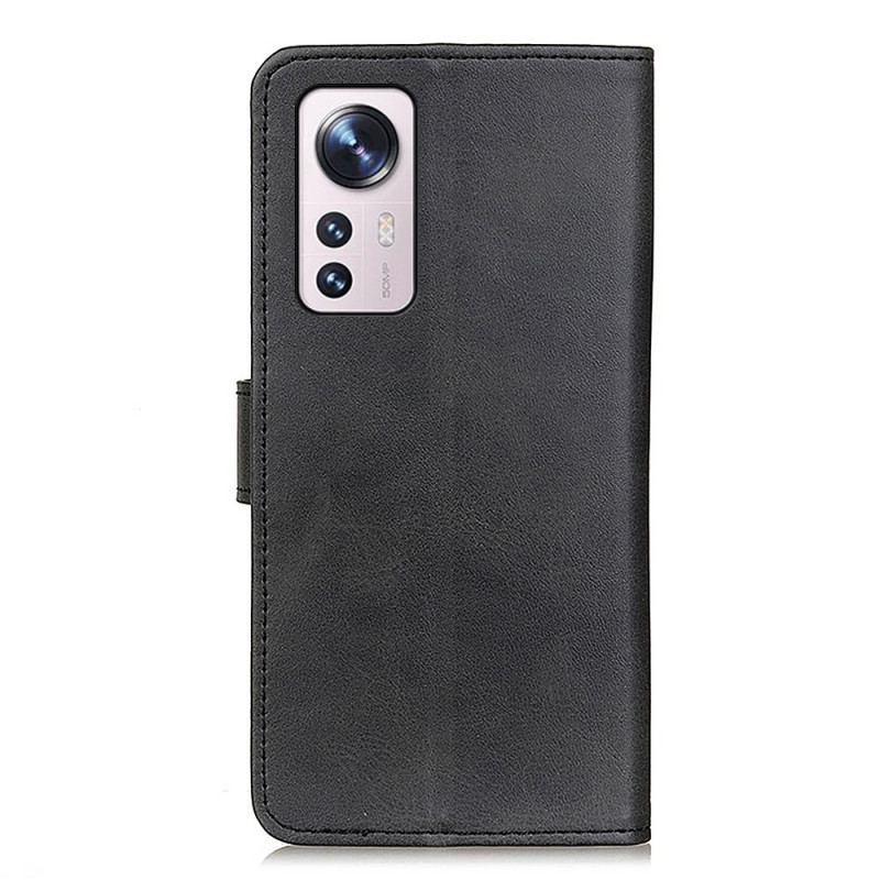 Housse Xiaomi 12 Pro Effet Cuir Matte Rétro