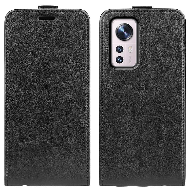 Housse Xiaomi 12 Pro Effet Cuir Rabat Vertical