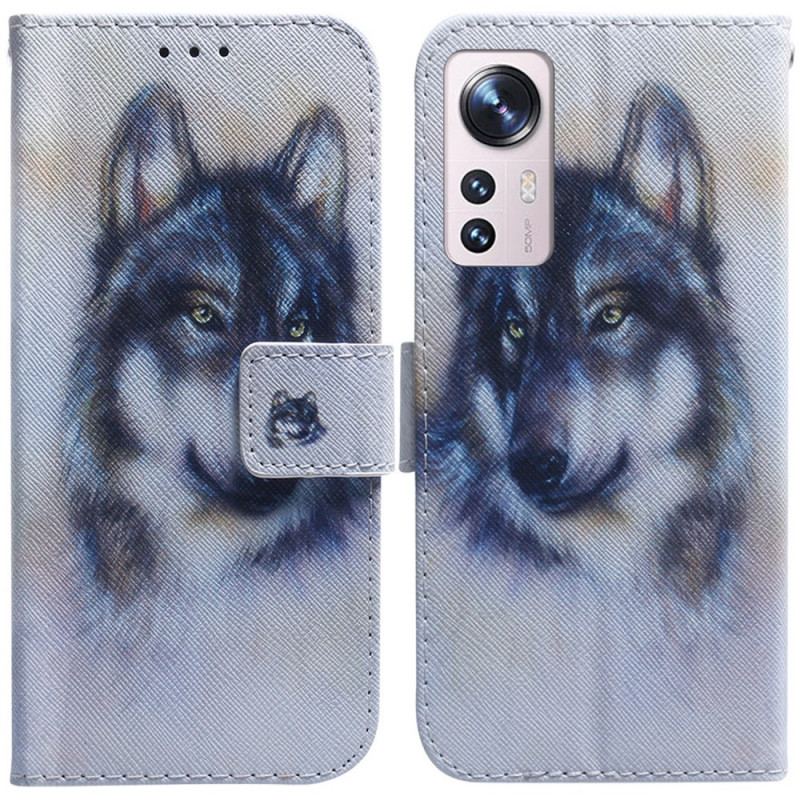 Housse Xiaomi 12 Pro Peinture Loup