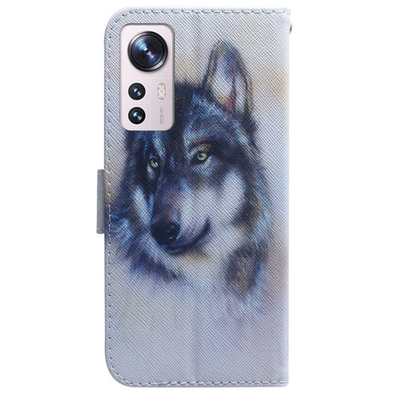 Housse Xiaomi 12 Pro Peinture Loup