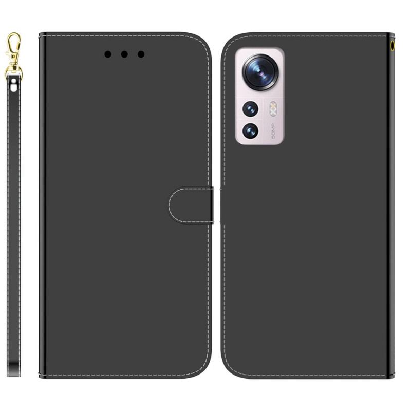 Housse Xiaomi 12 Pro Simili Cuir Couverture Miroir