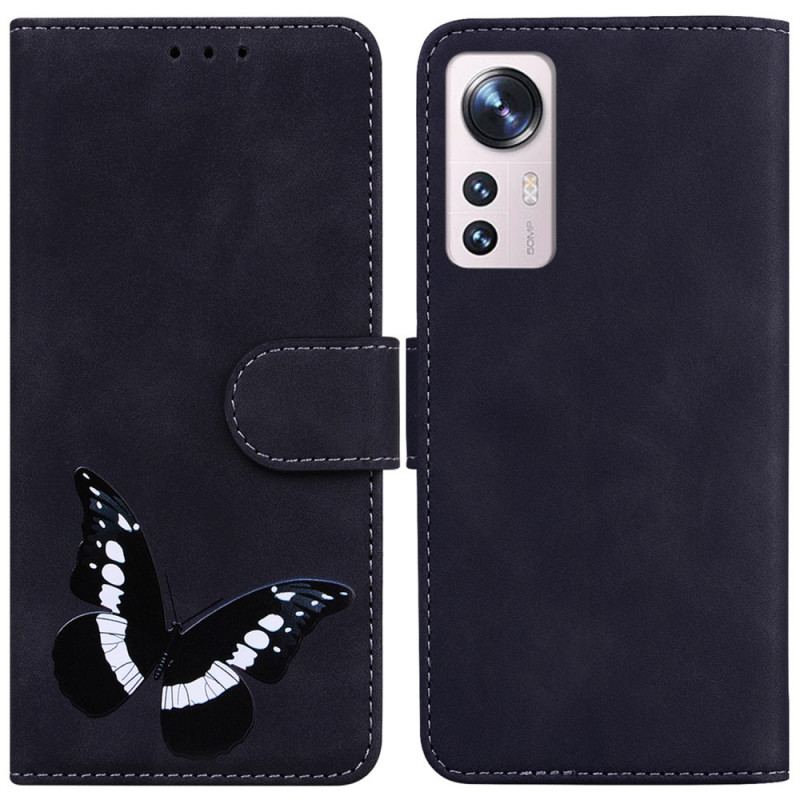 Housse Xiaomi 12 Pro Skin-Touch Papillon