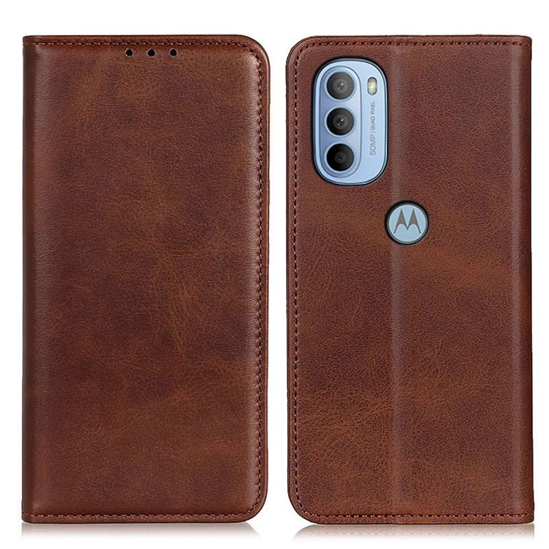 Flip Cover Moto G41 / G31 Cuir Litchi Fendu