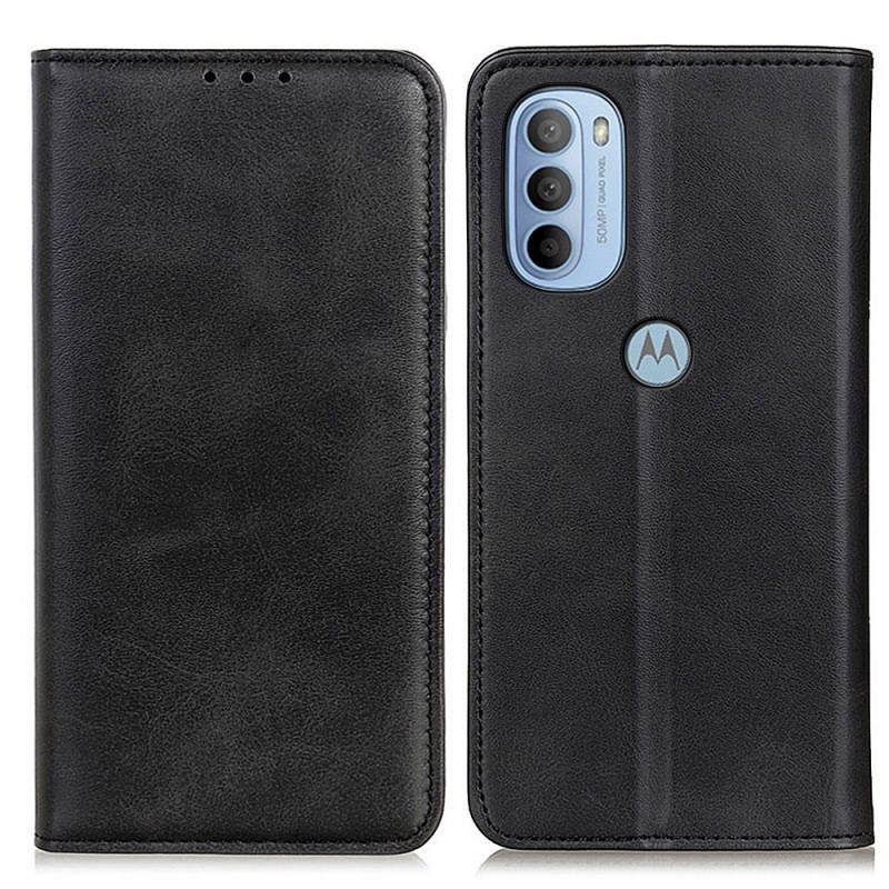 Flip Cover Moto G41 / G31 Cuir Litchi Fendu