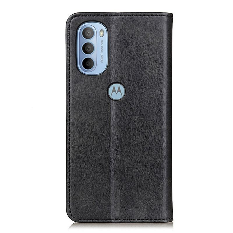 Flip Cover Moto G41 / G31 Cuir Litchi Fendu