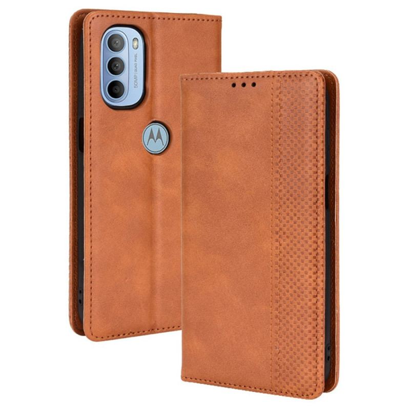 Flip Cover Moto G41 / G31 Effet Cuir Vintage Stylisé