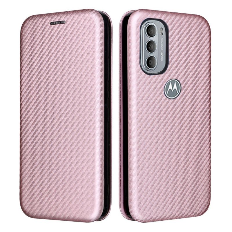 Flip Cover Moto G41 / G31 Silicone Carbone