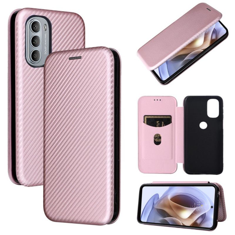 Flip Cover Moto G41 / G31 Silicone Carbone