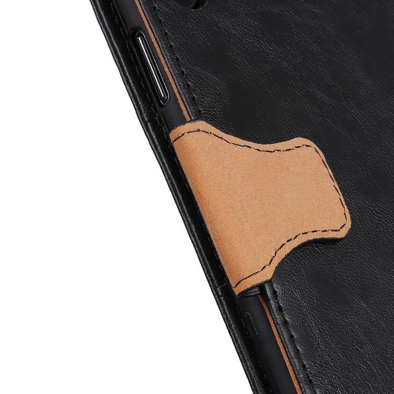 Housse Moto G41 / G31 Cuir Fendu Fermoir Réversible