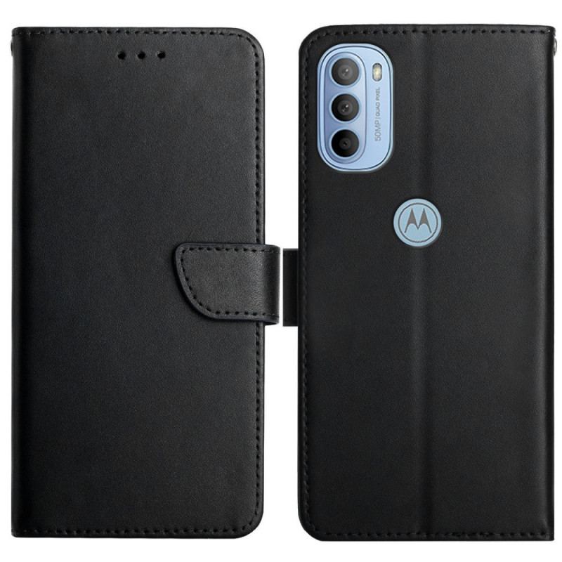 Housse Moto G41 / G31 Cuir Nappa Véritable