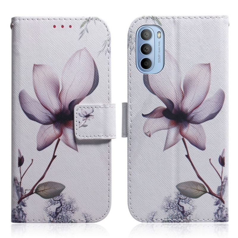 Housse Moto G41 / G31 Fleur Vieux Rose