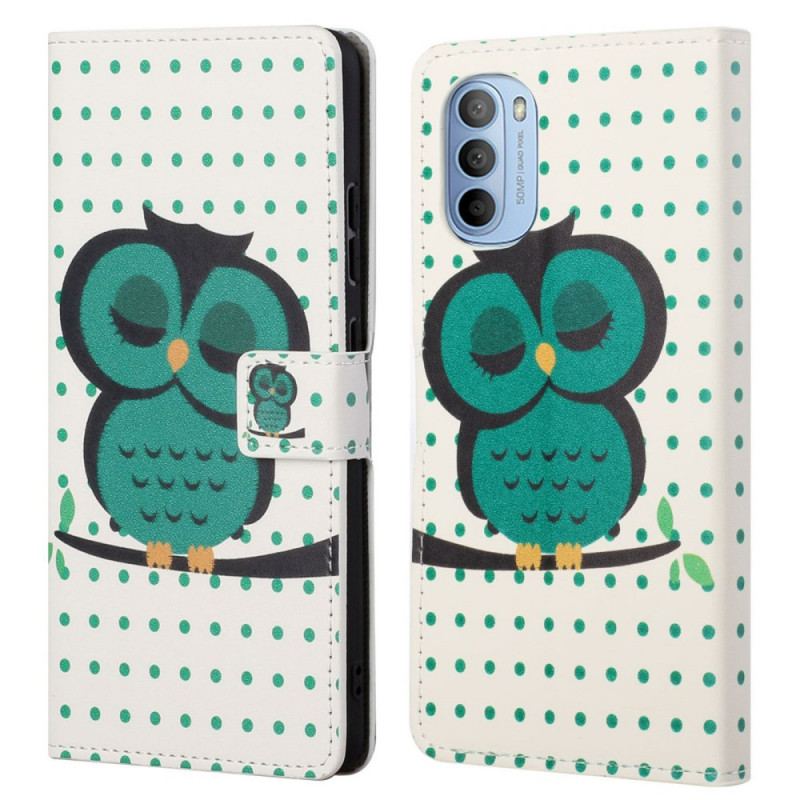 Housse Moto G41 / G31 Hibou Endormi