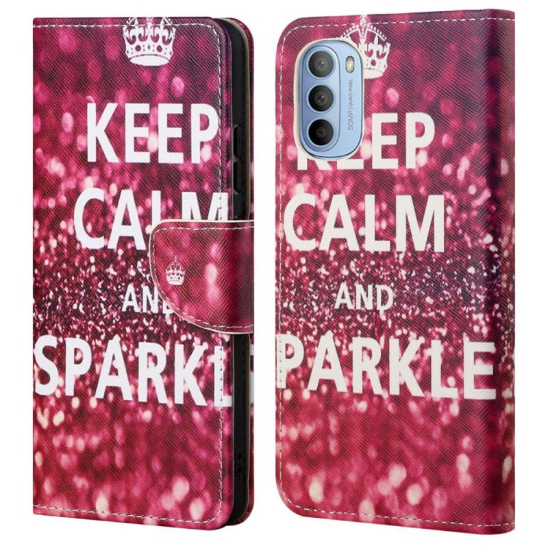 Housse Moto G41 / G31 Keep Calm and Sparkle