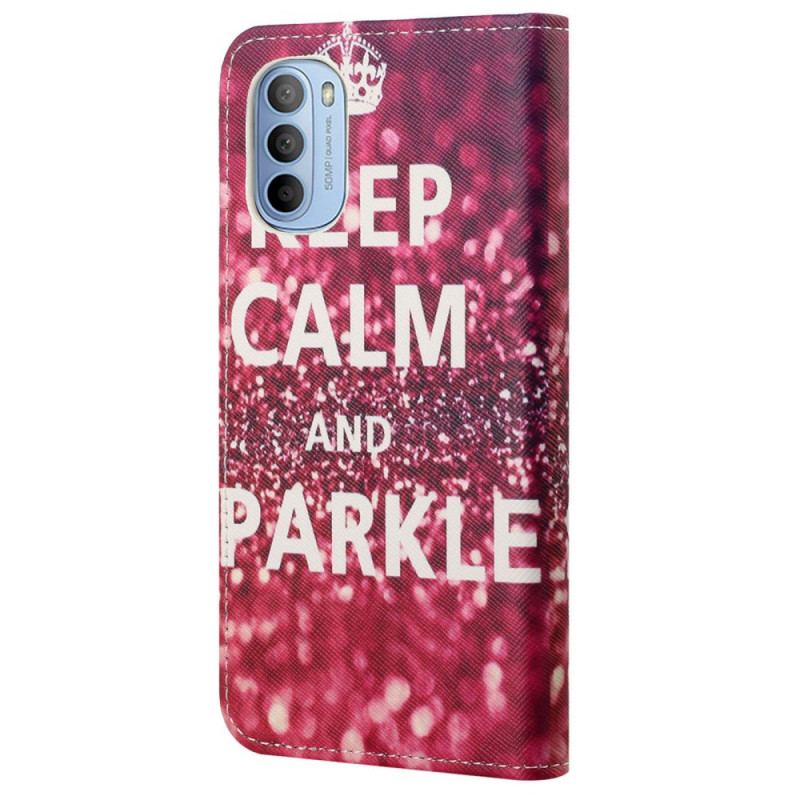 Housse Moto G41 / G31 Keep Calm and Sparkle