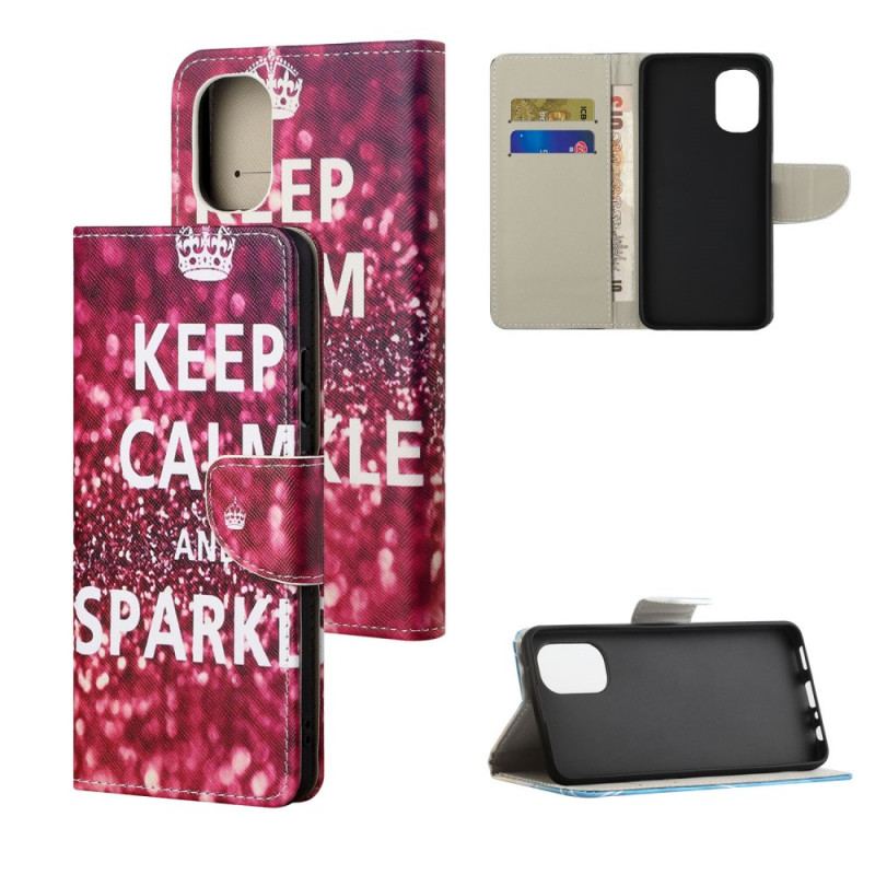 Housse Moto G41 / G31 Keep Calm and Sparkle