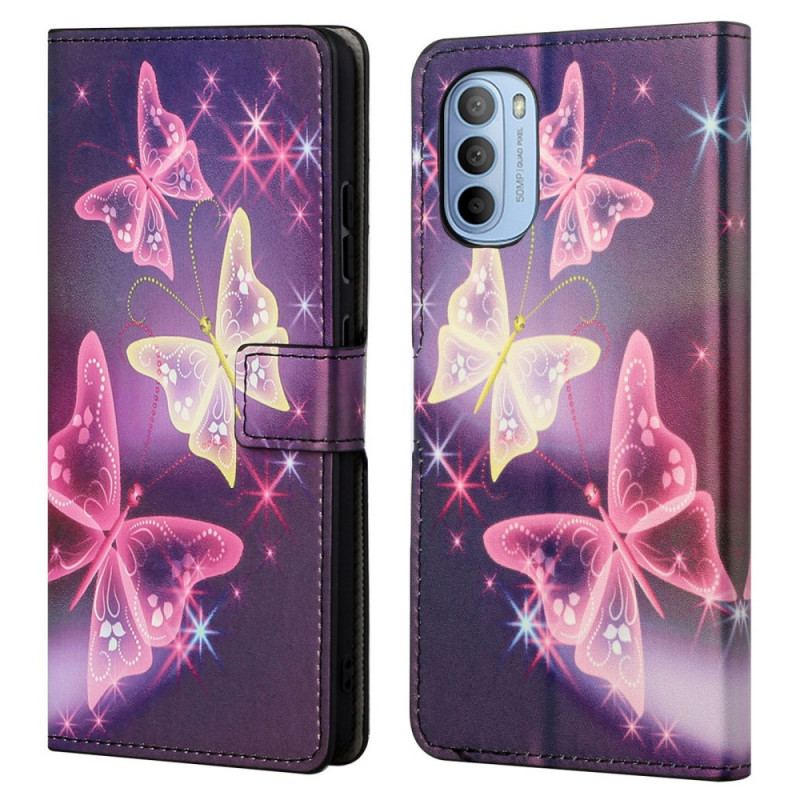 Housse Moto G41 / G31 Papillons et Fleurs