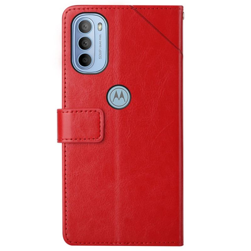 Housse Moto G41 / G31 Style Cuir Géo Y Design