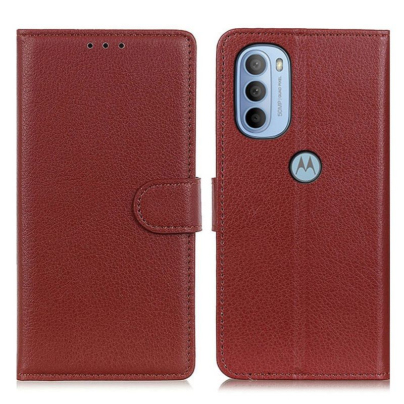 Housse Moto G41 / G31 Traditionnellement Litchi