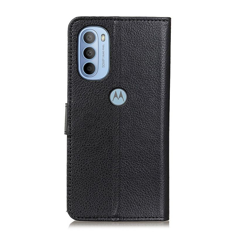 Housse Moto G41 / G31 Traditionnellement Litchi